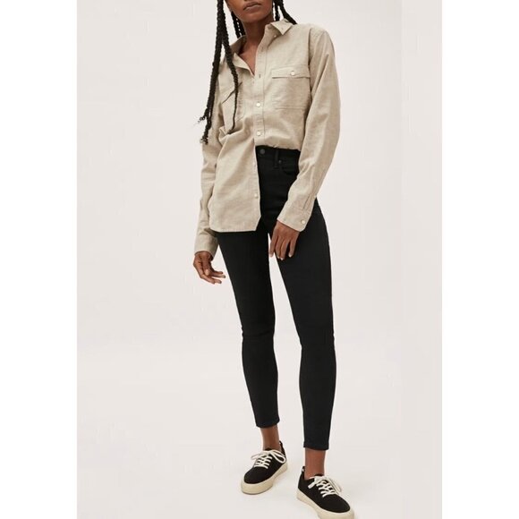 Everlane Denim - Everlane Denim Mid Rise Stretch Skinny Leg Casual Ankle Jeans Black Size 30